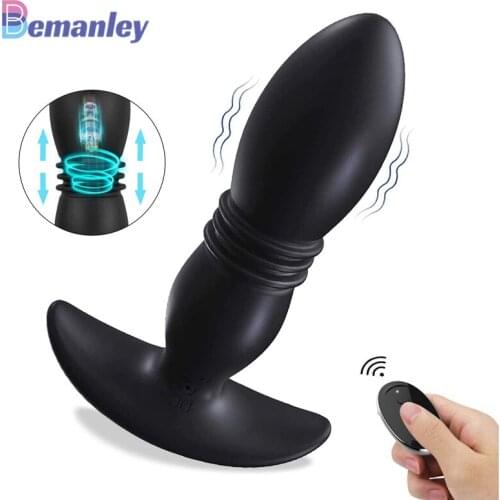 Male anal plug vibrator prostate massager masturbation device remote control female stimulator vagina dildo male anal sex toy