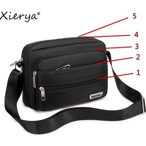 Xierya Mens Bag Collection Single Shoulder Bag Leisure Messenger Bag Male Bag Waterproof Satchel Business Collect Wallet