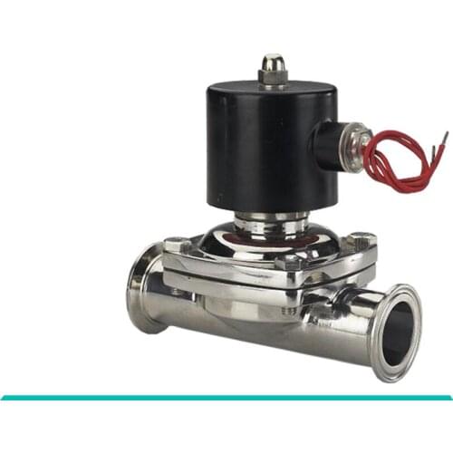 Food grade 304//316 stainless steel Solenoid valve Health grade Fast Connection Clamp polishing Direct-acting type