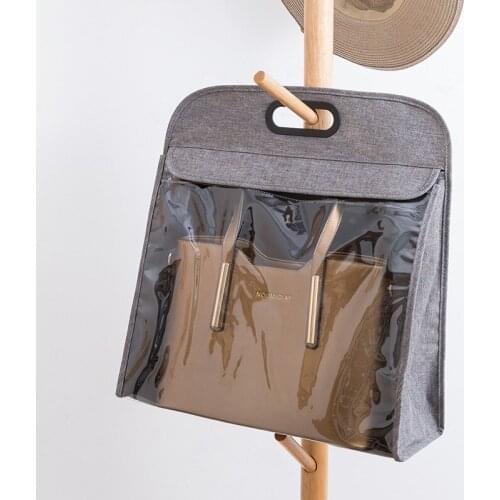 Hanging Wardrobe Organizer Dustproof Handbag Hanging Organizer Storage Hanging Bag Transparent Handbag Organizer for Closet