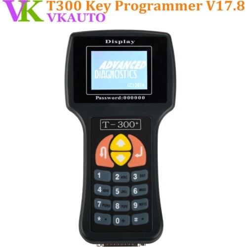 Automam T300 Plus Key Programmer Latest V17.8 English Spanish Black Blue T-300+ Auto OBD2 Car Key Maker ELME Tools