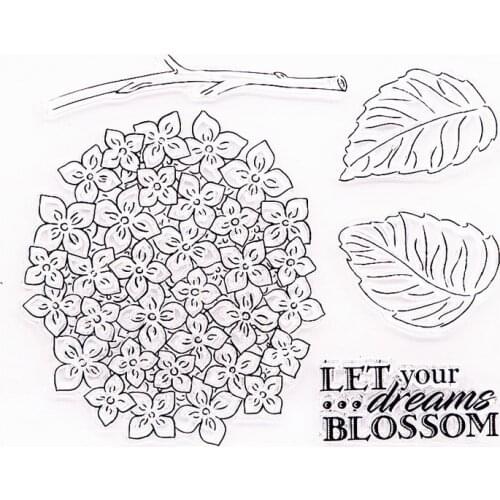 13.5x11.5cm Blossom Transparent Seal Clear Stamps Cutting Dies Roller Stamps DIY Scrapbook Album / Card Production