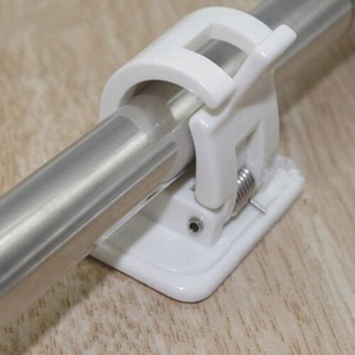 Self Adhesive Hooks Curtain Rod Pole Bracket Drapery Hook Holders Fixings Rod Holder Strong Durable Bracket Rail