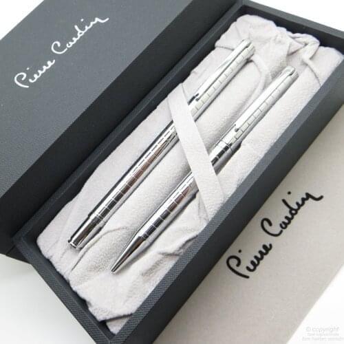 Pierre Cardin Hero Roller Pen + Ballpoint Pen Bright Chrome Pattern | İsme Special Pen | Gift Pen