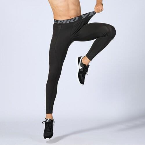 Activewear For Mens Fitness Pants With Pockets Pro Running Training Sports Stretch Wicking Quick-Drying Tights Breathability