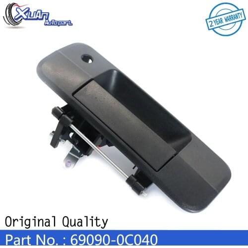 XUAN Tailgate Tail Door Handle Rear Outside Exterior Outer Gate Lift Textured with Keyhole 69090-0C040 For Toyota Tundra 07-13