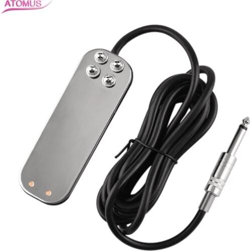 Heavy Tattoo foot switch Tatuagem Maquina Pedal Square foot Pedal Tattoo Stainless Steel for Tattoo Power Supply Machine