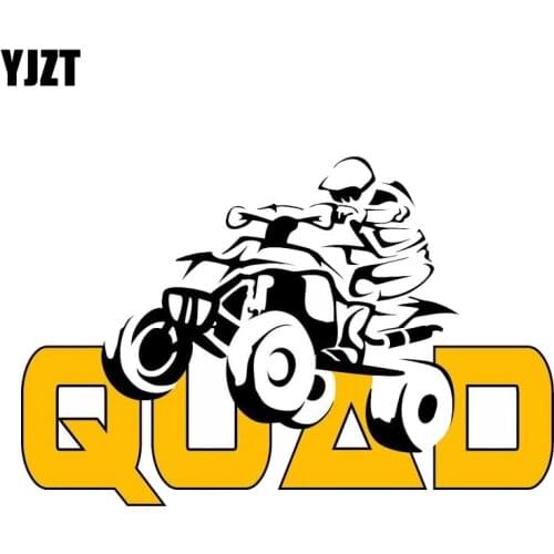 YJZT 15.2CM*10CM Fashion Decoration Quad Bike PVC Motorcycle Car Sticker 11-00246