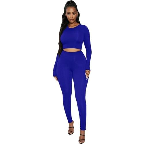 Two Piece Set Tracksuit Women 2021 Fall Clothes Crop Top Fitness Sweatpants Loungewear Outfits Sweat Suits Matching Sets