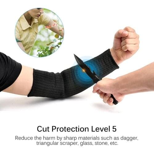 1 Pair Arm Protection Sleeve, Cut Resitant 40cm Burn Resistant Anti Abrasion Safety Arm Guard for Garden Kitchen Yark Work
