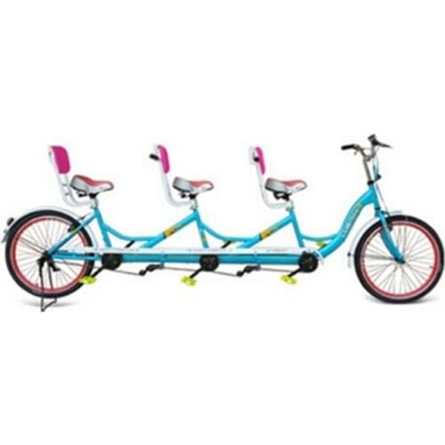 Pedal Three Person Lovers Surrey Bikes Adult Tourist Road Tandem Sightseeing Bicycle