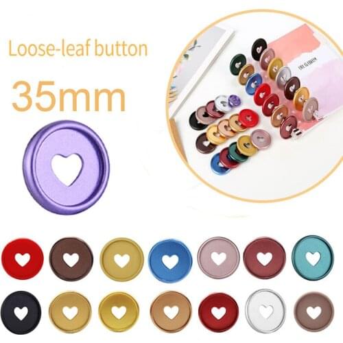 20pcs 35mm Mushroom Hole Planner Binding Disc Binder Plastic Heart-shaped Notebook Binder Rings Mushroom Rings Binding Supplies