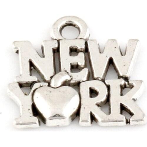New York Charms Pendants 300Pcs/lot Hot sell Jewelry DIY 14.5 x14mm A-168