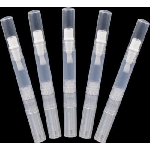 3ml/4.5ml Transparent Empty Twist Pen Practical Cuticle Oil Containers with Brush Lip Balm Nail Polish Oil Tube LX2663