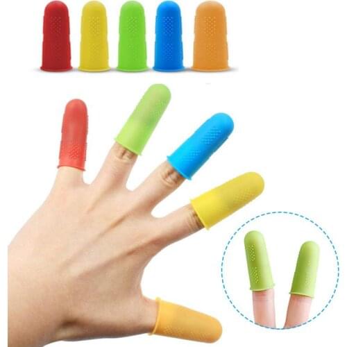 3pcs/5pcs set Silicone Finger Protector Sleeve Cover Anti-cut Heat Resistant Finger Sleeves Great Cooking Kitchen Tools