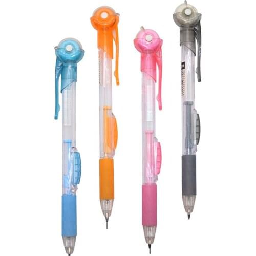 4 pcs/lot Pencil Matching eraser 0.7mm Plastic Automatic pencil Lead Holder Mechanical Draft Pencil Drawing 0.9mm pen Holder