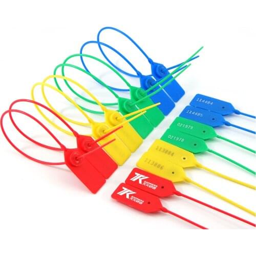 50pcs Plastic Security Seals Cable Straps Tamper Evidence Numberd Metal Insert Cable Ties Shipping Freight Air Port Tag 340mm