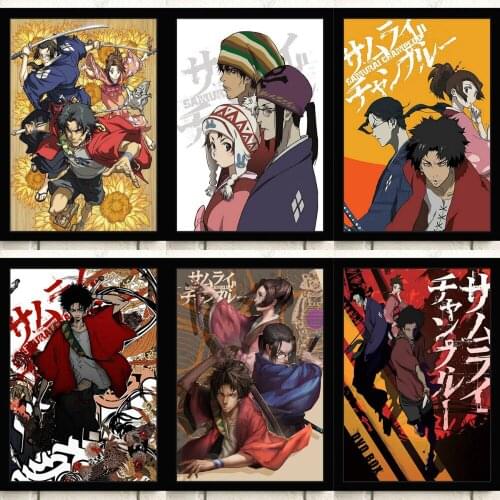 Diamond Painting Japanese Adventure Anime Diamond Mosaic Samurai Champloo Embroidery Full Round Cross Stitch Kits Home Decor