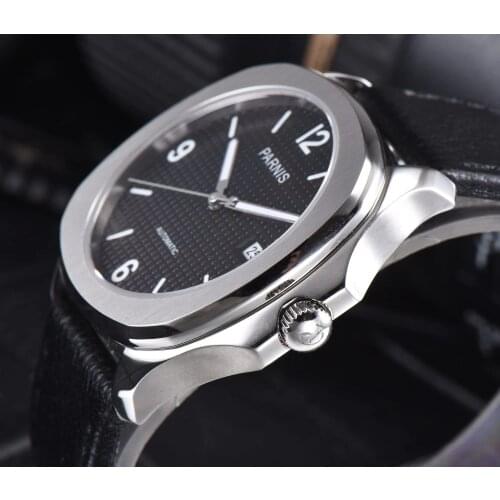 Parnis Automatic Men Watch 2019 Miyota Sapphire Crystal Mechanical Mens Watches relogio masculino Gift with box Man Clock Brand