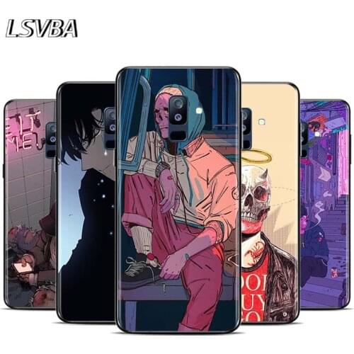 Cool anime boy sad art For Samsung Galaxy A9 A8S A8 A7 A6S A6 A5 A3 A750 Plus 2018 2017 2016 Star Phone Case