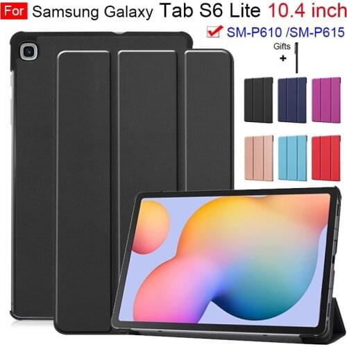 For Samsung Galaxy Tab S6 Lite 10.4 10 4 Case SM-P610 SM-P615 Folding Stand Hard PC Magnetic Tablet Cover for Galaxy Tab S6 Lite