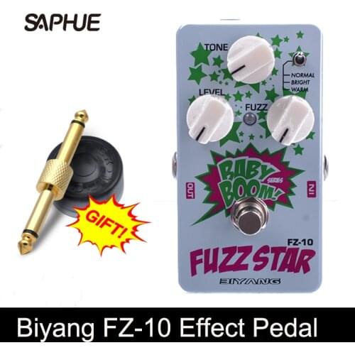 Biyang Baby Boom FZ-10 Electric Guitar Pedal Three Models Fuzz Star Distortion Effect pedal True Bypass with pedal connector