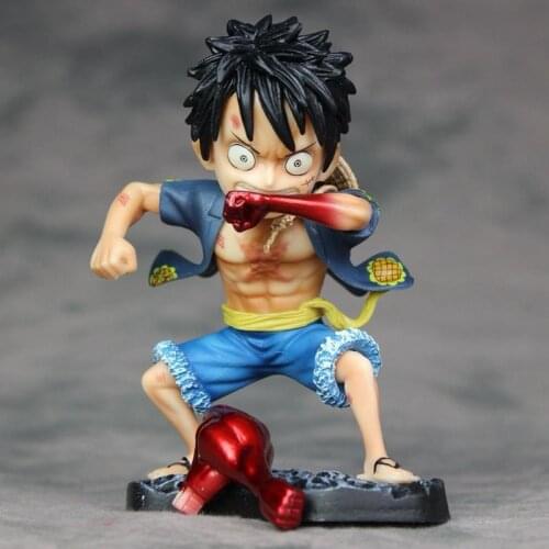 One Piece Anime Luffy PVC Action Figure Collectible Model 12cm Exchangeable arms