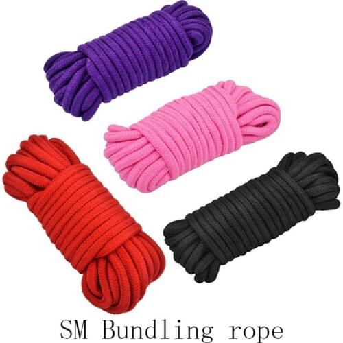 FX 10m/5m/2m Sex Slave Bondage Rope Thick Cotton Restraint Erotic Role Play Toys Soft Cotton Rope for Couples Adult Game Product