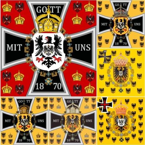 German Imperial family standards Modern German President flag 4X4FT 120X120CM 100D Polyester Double Stitched High Quality flag