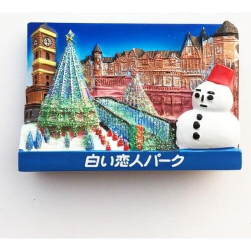 Creative Magnetic Fridge Magnet Japan Winter Hokkaido Three-dimensional Landscape Tourism Memorial Decoration Crafts Souvenirs