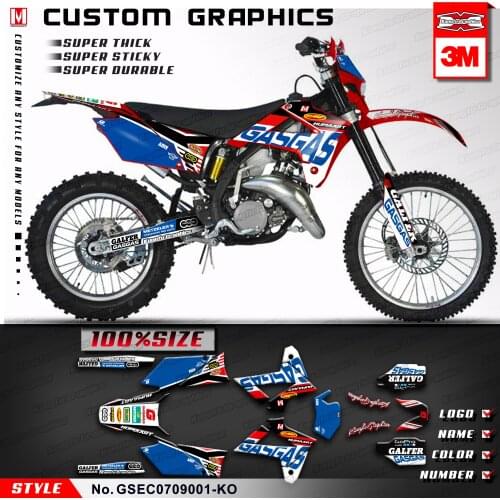 KUNGFU GRAPHICS Dirt Bike Stickers MX Decals for GAS GAS EC SIXDAYS NAMBOTIN FSE FSR 125 200 250 300 450 515 2007 2008 2009