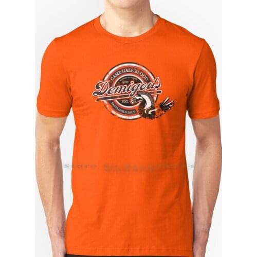 Camp Half-Blood Demigods T Shirt 100% Pure Cotton Percy Jackson Greek Gods Goddesses Zeus Poseidon The Lightning Thief Sea Of