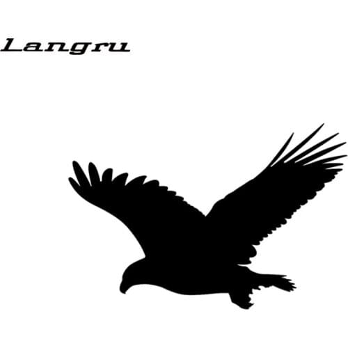 Langru 16.6CM*10.9CM Fun Eagle Bird Vinyl Car Window Sticker Decal Car Accessories Jdm