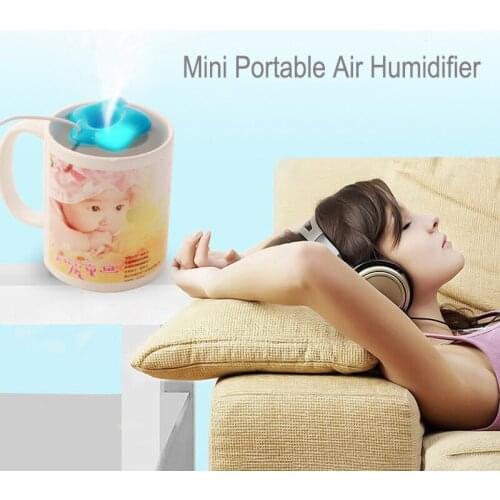 Mini Air Humidifier LED Backlight Home USB Bottle Aroma Diffuser Office Mist Maker Purifier Portable Humidification Gift