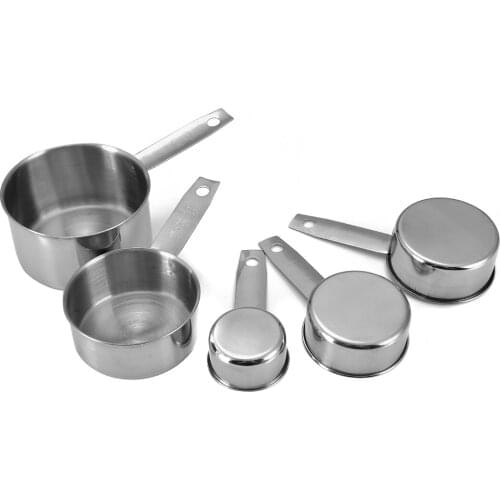 High Qualtiy 5pcs Kitchen Measuring Spoons 30-250ml Baking Measuring Cups Spoons For Stainless Steel With Accurate Scale Durable