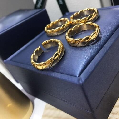 MOREDEAR 18KGP Gold Ring for Women Adjustable