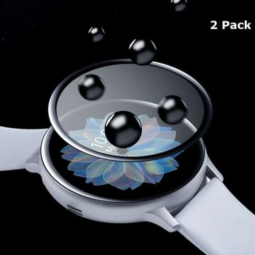 Soft Screen Protector For Samsung Galaxy Watch Active 2 44mm 40mm Film with Black Edge Cover Accessories for Galaxy Active 2