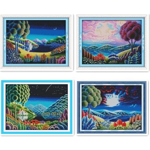 Cross Stitch Kit 11CT 14CT printed cloth, dream scenery package with Chinese characteristics embroidery paintings