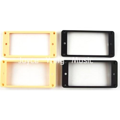 Niko 4pcs Cream Black Curved Plastic Humbucker Pickup Frame Holder Mounting Ring 3*5/7*9mm