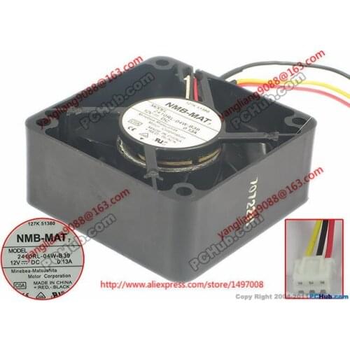 NMB-MAT 2410RL-04W-B39 C00 C0A DC 12V 0.13A 60x60x25mm Server Cooling Fan