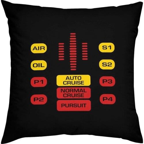 Novelty Knight Rider Kitt Control Panel Throw Pillow Case Black Dashboard Graphic Cushion Cover Decorative Car Seat Decor Gift