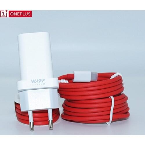 Original OnePlus Warp Charge 30W Power Adapter EU Charger Type C Cable Quick Charge For OnePlus 7 Pro