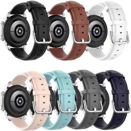 20mm 22mm Cow Leather Strap for Samsung Galaxy watch 3 41mm 45mm Smart watch Accessories Official Style Bracelet Strap band