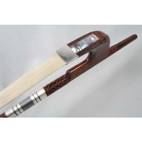 Strong letterwood 3/4 bass bow,upright bass bow,Copper mounted