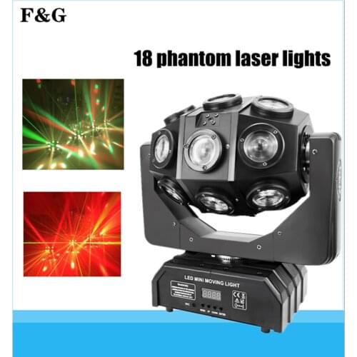 Laser light with swivel effect, 18x12w, rgbw, led, moving head, no jump, bar, disco, party, stage,DJ， light effect