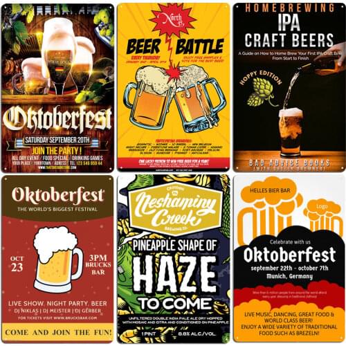 IPA Beer Vintage Poster Buskers Beer Metal Tin Sign Bar Pub Club Cafe Home Wall Decoration Beer Battle Iron Plate Plaque N388