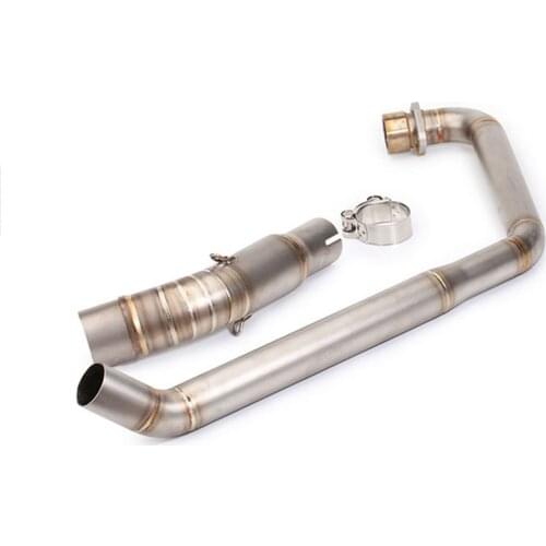 Slip-on Motorcycle Exhaust Front Middle Link Pipe Escape Moto Down Pipe Headers For Honda CBR150 CB150R Stainless Steel