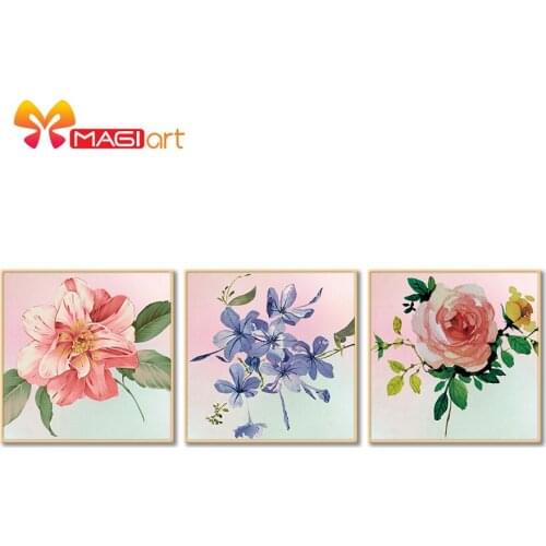 Cross stitch kits Embroidery needlework sets 11CT water soluble canvas patterns 14CT Mini Flower-NCMF174