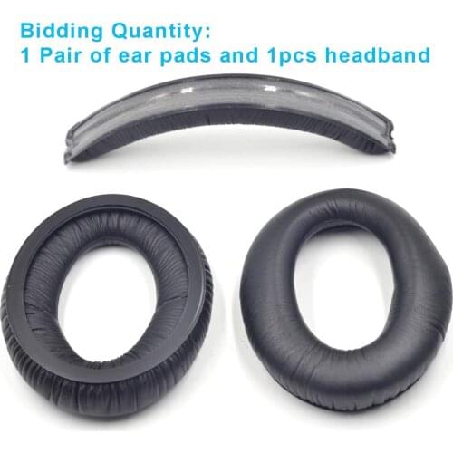 Replacement Ear Pads and Headband for Sennheiser PC350 HD380 Pro Headphones Earpads/Cushion/Bumper/Cover/Cups/Foam
