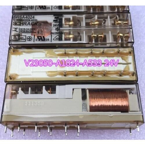 Protective relay SR6A4024 V23050-A1024-A533 SR6A4024-V23050-A1024-A533 SR6A4024 V23050A1024A533 24VDC DC24V 24V 8A 250VAC 14PIN
